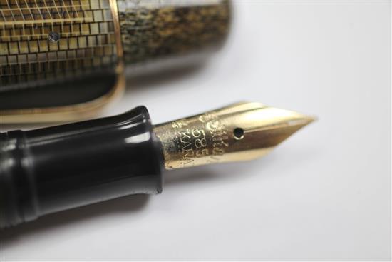 A Pelikan lizard effect 101N fountain pen 4.75in.